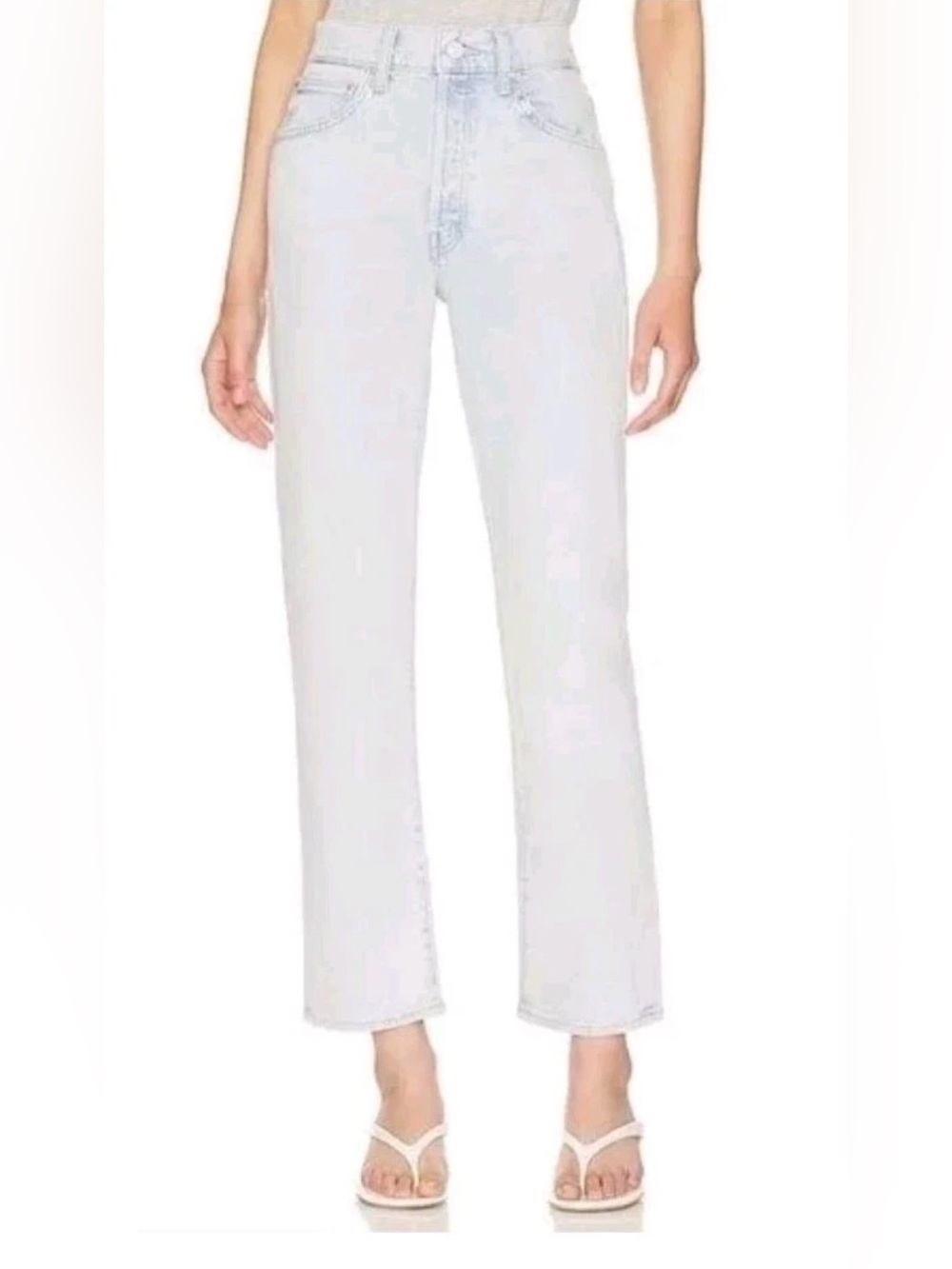 Mother High Waisted Hiker Hover Color I Do Declare Light Wash Size 26